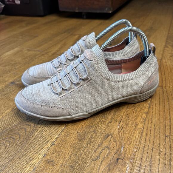 Skechers Empress Happy Fleet Womens Size 9.5 Tan Slip-On Shoes Sneakers 23116 - Picture 2 of 6